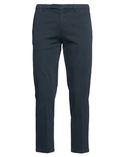 Boglioli Man Pants Midnight Blue Size 36 Cotton, Elastane