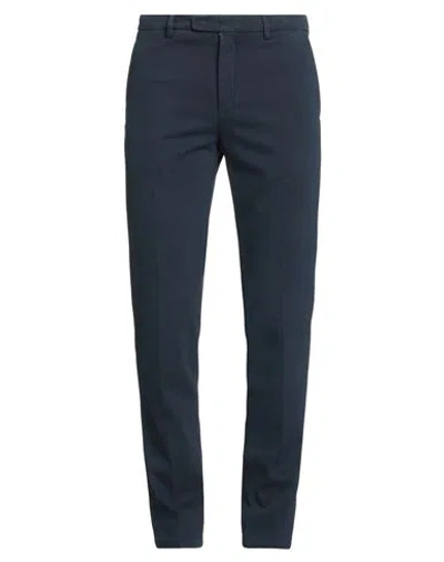Boglioli Man Pants Midnight Blue Size 38 Cotton, Elastane