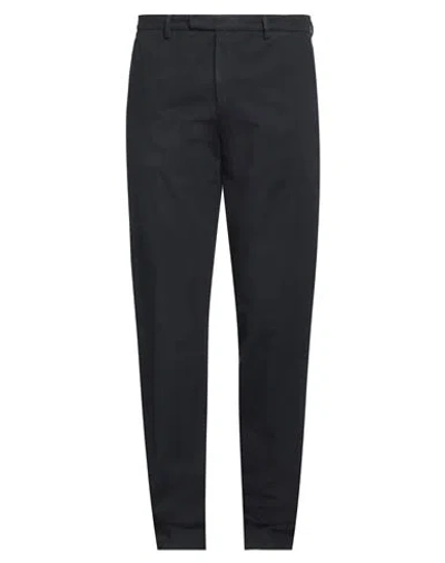 Boglioli Man Pants Midnight Blue Size 34 Cotton, Linen In Blue