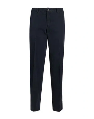 Boglioli Man Pants Midnight Blue Size 38 Cotton, Linen