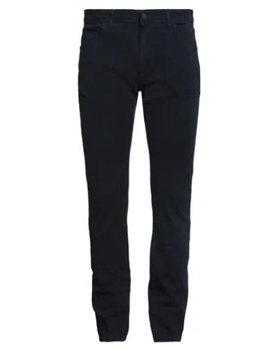 Boglioli Man Pants Midnight Blue Size 40 Cotton, Elastane