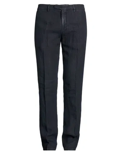 Boglioli Man Pants Midnight Blue Size 40 Linen