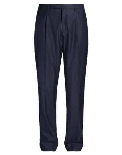 Boglioli Man Pants Midnight Blue Size 42 Virgin Wool, Elastane In Brown