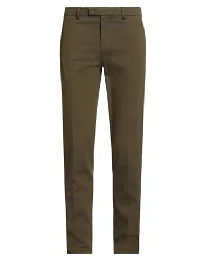 Boglioli Man Pants Military Green Size 34 Cotton, Elastane