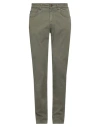 Boglioli Man Pants Military Green Size 31 Cotton, Silk, Elastane