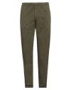 Boglioli Man Pants Military Green Size 38 Cotton, Elastane