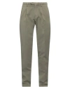 Boglioli Man Pants Military Green Size 38 Cotton, Polyamide In Green