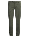 Boglioli Man Pants Military Green Size 38 Cotton, Elastane