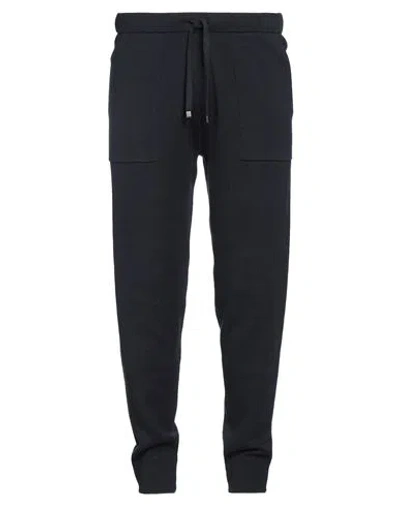 Boglioli Man Pants Navy Size Xl Cotton, Cashmere In Navy Blue