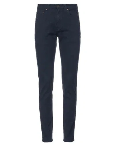 Boglioli Man Pants Navy Size 36 Cotton, Elastane In Blue