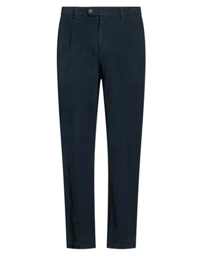 Boglioli Man Pants Navy Size 38 Cotton, Modal, Elastane In Blue