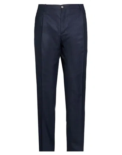 Boglioli Man Pants Navy Size 40 Virgin Wool In Blue