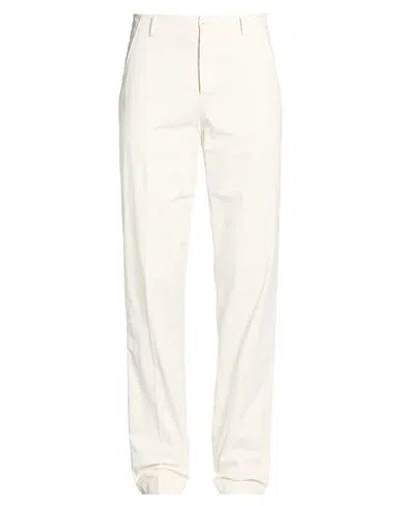 Boglioli Man Pants Off White Size 38 Cotton, Elastane