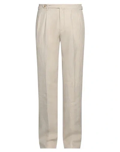 Boglioli Man Pants Sage Green Size 38 Linen