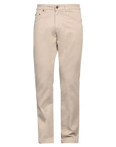 Boglioli Man Pants Sand Size 38 Cotton, Silk, Elastane In Beige