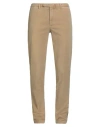 Boglioli Man Pants Sand Size 40 Cotton, Elastane In Brown