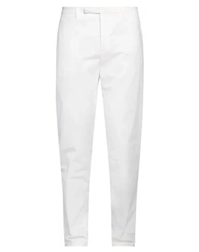 Boglioli Man Pants White Size 38 Cotton, Elastane