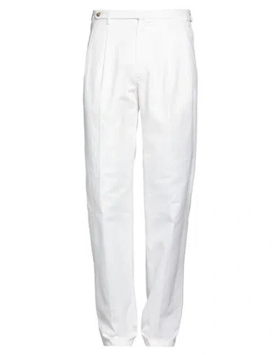 Boglioli Man Pants White Size 40 Cotton, Linen, Elastane