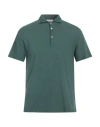 Boglioli Man Polo Shirt Dark Green Size Xl Cotton, Linen