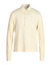 Boglioli Man Polo Shirt Ivory Size Xl Cotton, Cashmere In White