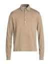 Boglioli Man Polo Shirt Khaki Size M Cotton, Cashmere In Beige