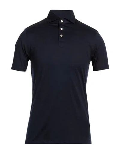 Boglioli Man Polo Shirt Midnight Blue Size Xxl Cotton