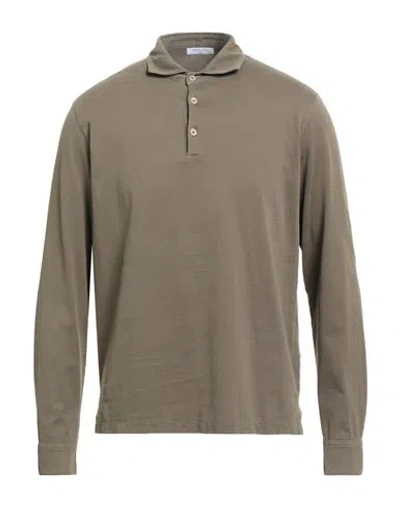 Boglioli Man Polo Shirt Military Green Size M Cotton