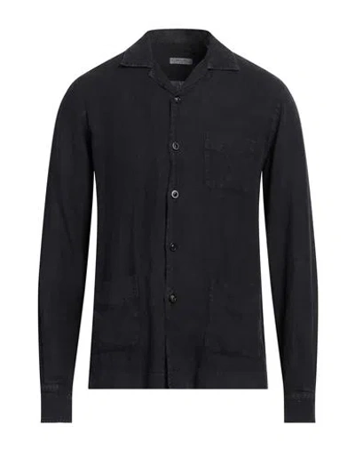 Boglioli Man Shirt Black Size S Linen