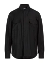 Boglioli Man Shirt Black Size Xl Wool, Polyester, Elastane