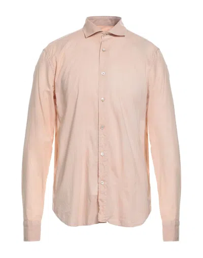 Boglioli Man Shirt Blush Size 15 Cotton In Pink