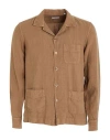 Boglioli Man Shirt Brown Size M Linen
