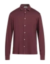Boglioli Man Shirt Burgundy Size L Cotton, Cashmere