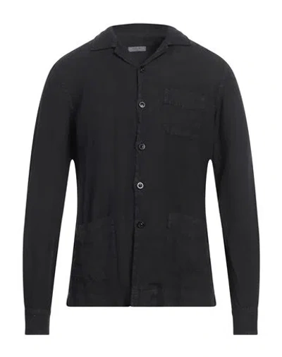 Boglioli Man Shirt Charcoal Size Xxl Linen In Grey