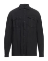 Boglioli Man Shirt Charcoal Size Xxl Linen In Grey