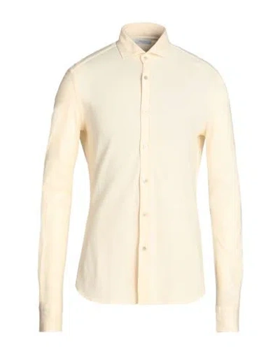 Boglioli Man Shirt Cream Size 15 Cotton In White