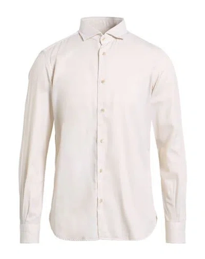 Boglioli Man Shirt Cream Size 17 Lyocell In Neutral
