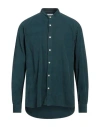 Boglioli Man Shirt Deep Jade Size 17 Cotton In Deep Jade