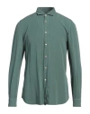 Boglioli Man Shirt Green Size 15 Lyocell