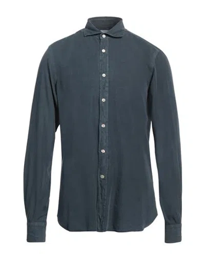 Boglioli Man Shirt Lead Size 17 Lyocell In Gray