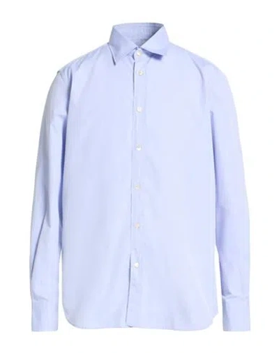 Boglioli Man Shirt Light Blue Size 17 Cotton