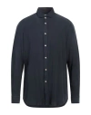 Boglioli Man Shirt Midnight Blue Size 16 Lyocell