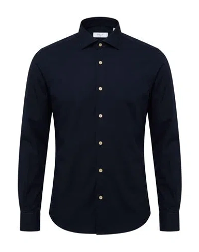 Boglioli Man Shirt Midnight Blue Size 17 ¾ Cotton