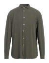 Boglioli Man Shirt Military Green Size 15 Lyocell