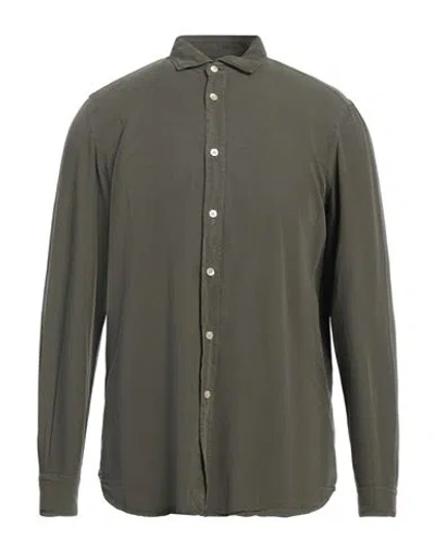 Boglioli Man Shirt Military Green Size 15 Lyocell