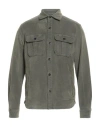 Boglioli Man Shirt Military Green Size Xl Cotton, Modal, Elastane In Gray