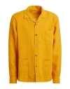 Boglioli Man Shirt Mustard Size Xxl Linen In Yellow