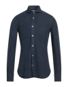 Boglioli Man Shirt Navy Size 15 Cotton