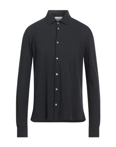 Boglioli Man Shirt Navy Size L Cotton, Linen