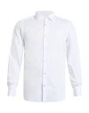 Boglioli Long-sleeved Cotton Shirt In White