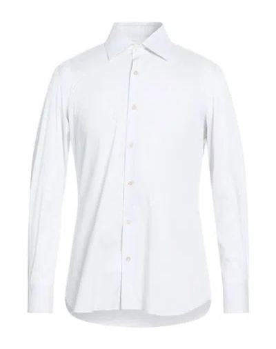 Boglioli Man Shirt White Size 15 ¾ Cotton, Polyester, Hemp